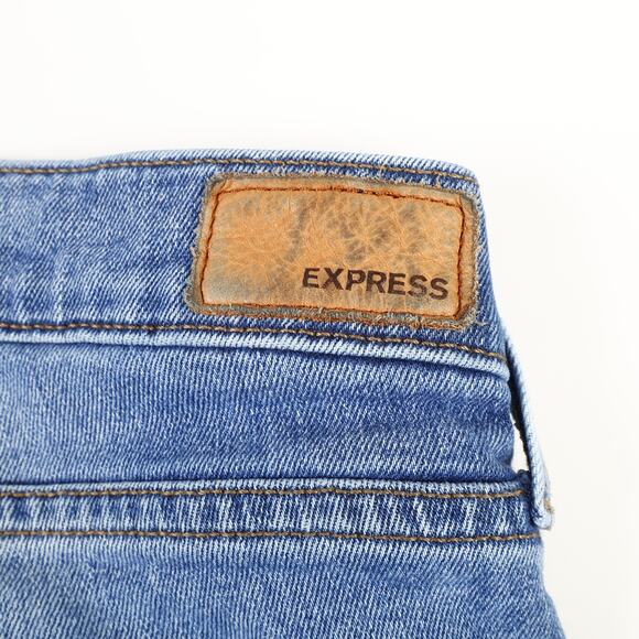 Express Womens Plus 18R Skinny Mid-Rise Medium Wash Denim Blue Jeans - Picture 8 of 12